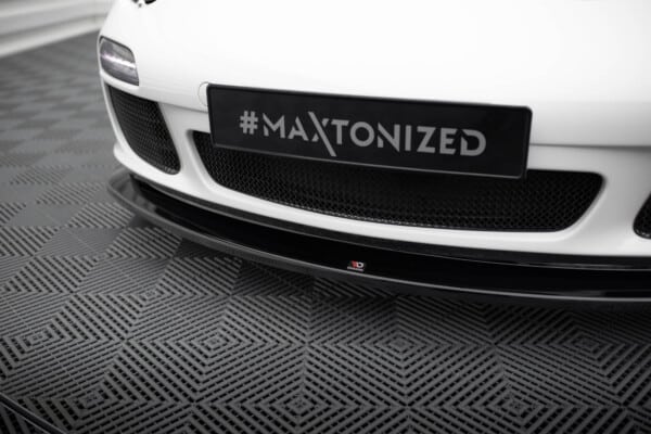 MAXTON DESIGN - Spoiler pod predný nárazník V.2 PORSCHE 911 CARRERA 997 FACELIFT, Čierny lesk – Obrázok 2