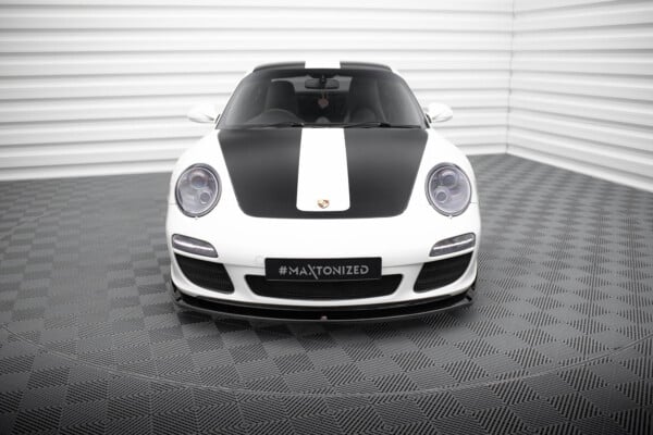 MAXTON DESIGN - Spoiler pod predný nárazník V.2 PORSCHE 911 CARRERA 997 FACELIFT, Čierny lesk – Obrázok 4