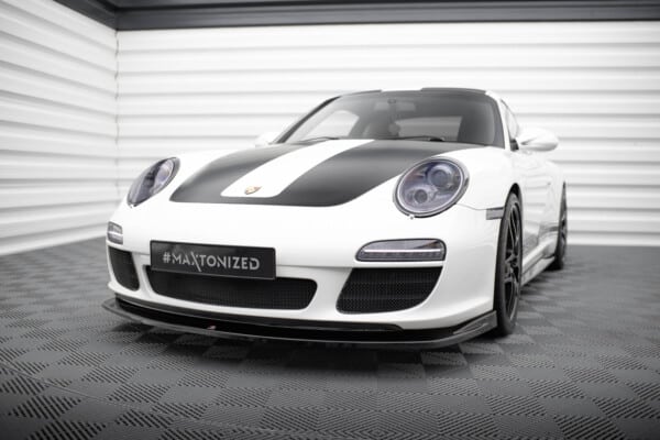 MAXTON DESIGN - Spoiler pod predný nárazník V.2 PORSCHE 911 CARRERA 997 FACELIFT, Čierny lesk – Obrázok 5
