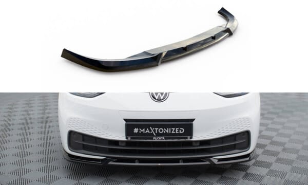 MAXTON DESIGN -Spoiler pod predný nárazník V.2 ,VOLKSWAGEN ID.3 MK1,Čierny lesk