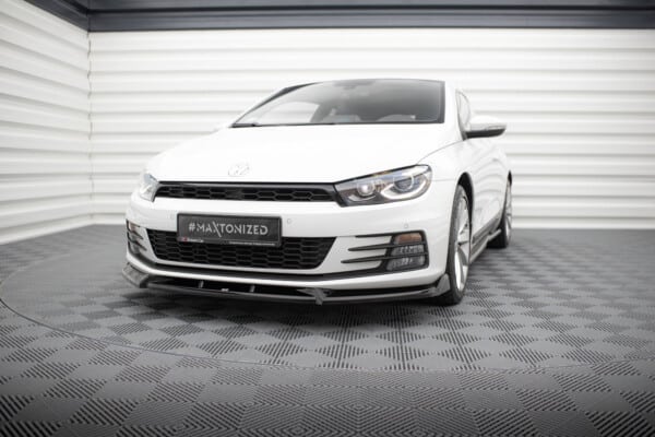 MAXTON DESIGN - Spoiler pod predný nárazník V.2, VOLKSWAGEN SCIROCCO MK3 FACELIFT, Čierny lesk – Obrázok 2
