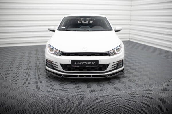 MAXTON DESIGN - Spoiler pod predný nárazník V.2, VOLKSWAGEN SCIROCCO MK3 FACELIFT, Čierny lesk – Obrázok 3