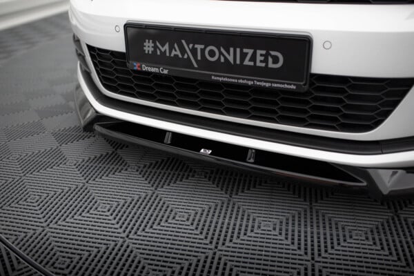 MAXTON DESIGN - Spoiler pod predný nárazník V.2, VOLKSWAGEN SCIROCCO MK3 FACELIFT, Čierny lesk – Obrázok 4