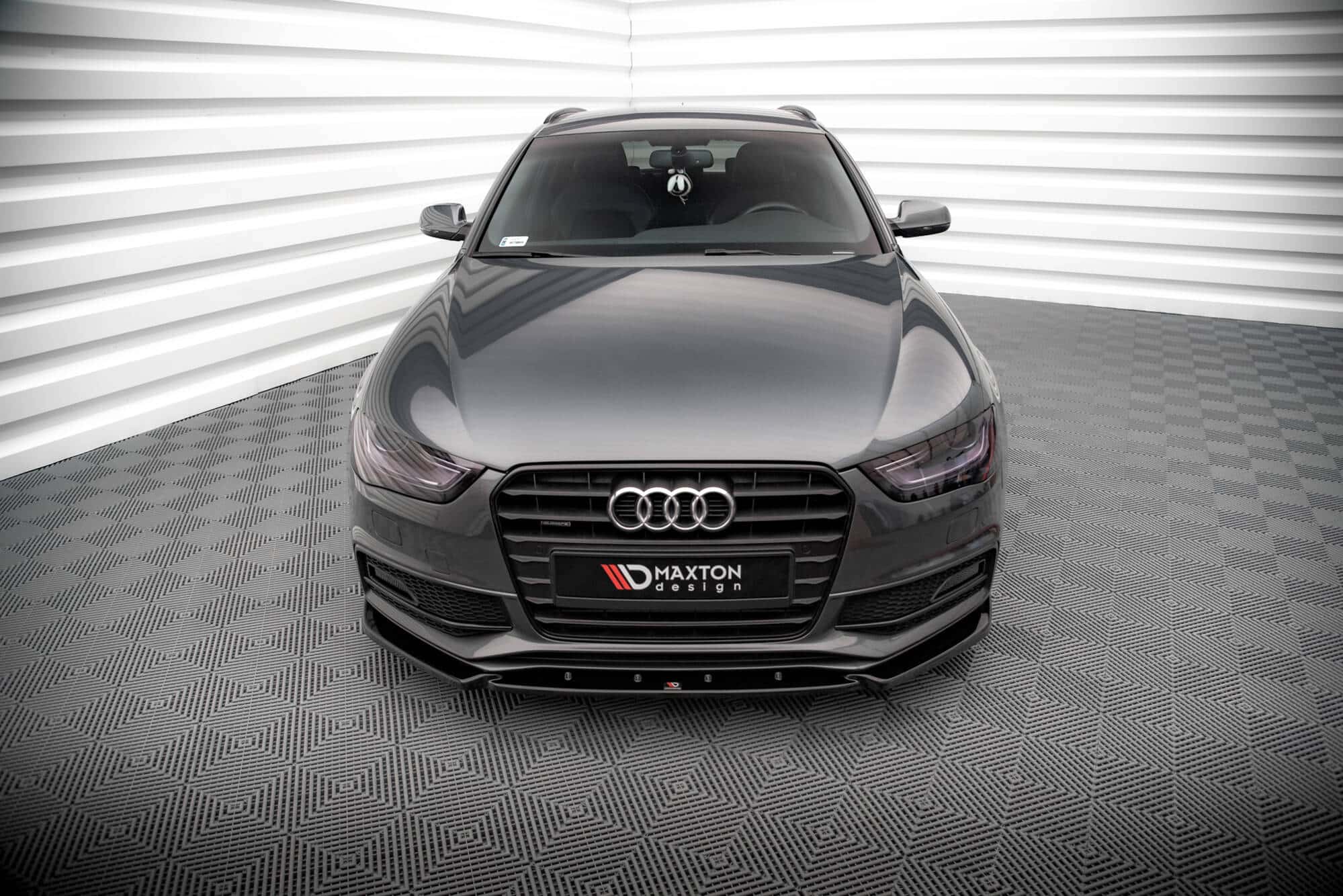 MAXTON DESIGN - Spoiler pod predný nárazník V.3, AUDI A4 S-LINE / S4 B8 FACELIFT, Čierny lesk – Obrázok 2