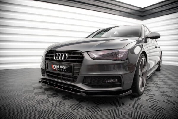 MAXTON DESIGN - Spoiler pod predný nárazník V.3, AUDI A4 S-LINE / S4 B8 FACELIFT, Čierny lesk – Obrázok 3