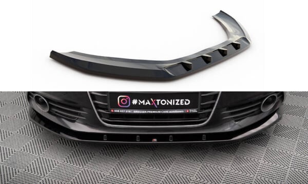 MAXTON DESIGN - Spoiler pod predný nárazník V.3 AUDI A6 C7, Čierny lesk