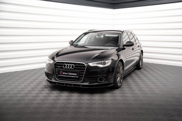 MAXTON DESIGN - Spoiler pod predný nárazník V.3 AUDI A6 C7, Čierny lesk – Obrázok 2