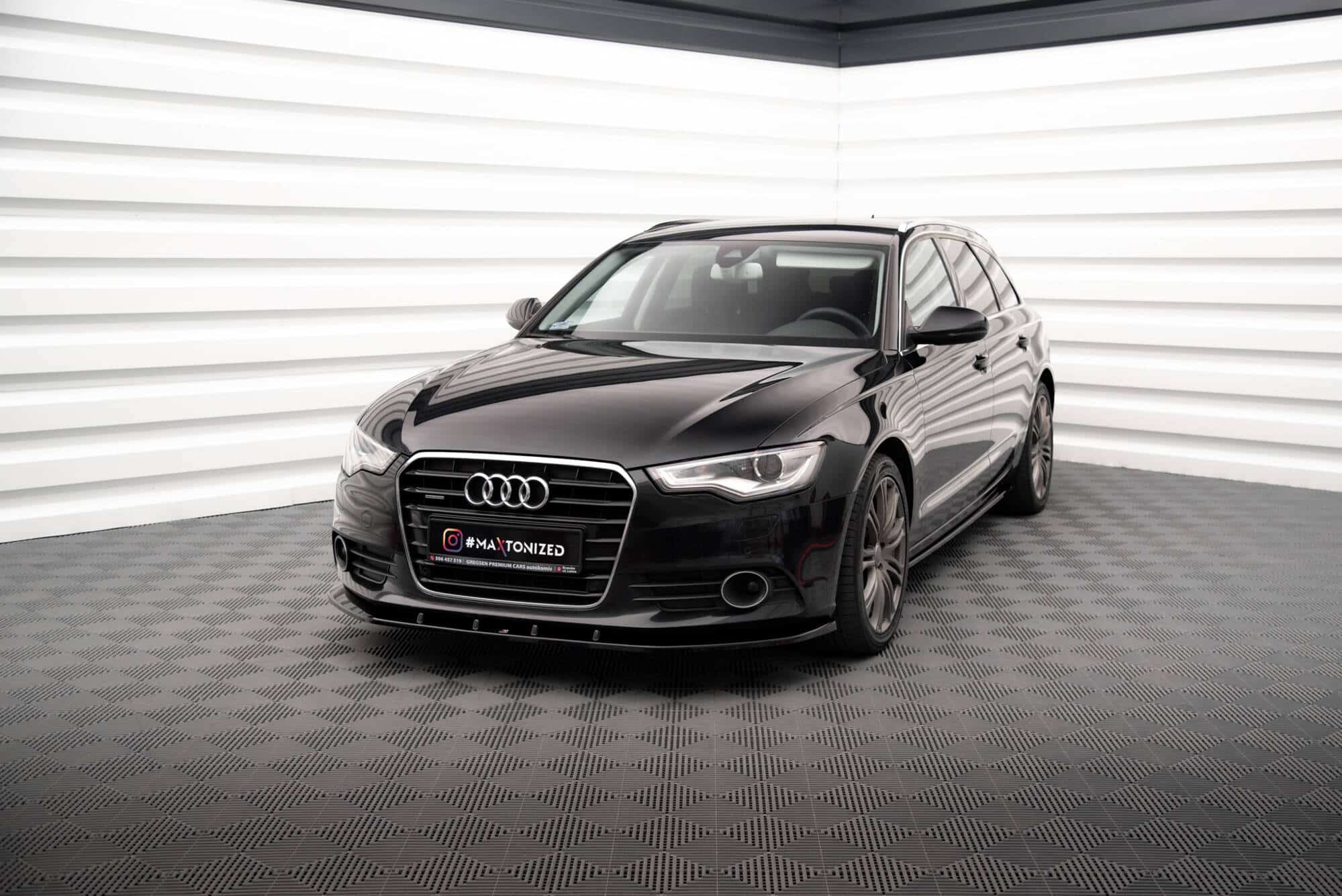 MAXTON DESIGN - Spoiler pod predný nárazník V.3 AUDI A6 C7, Čierny lesk – Obrázok 2