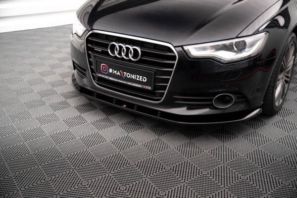 MAXTON DESIGN - Spoiler pod predný nárazník V.3 AUDI A6 C7, Čierny lesk – Obrázok 3