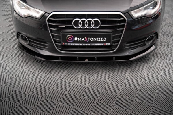MAXTON DESIGN - Spoiler pod predný nárazník V.3 AUDI A6 C7, Čierny lesk – Obrázok 4