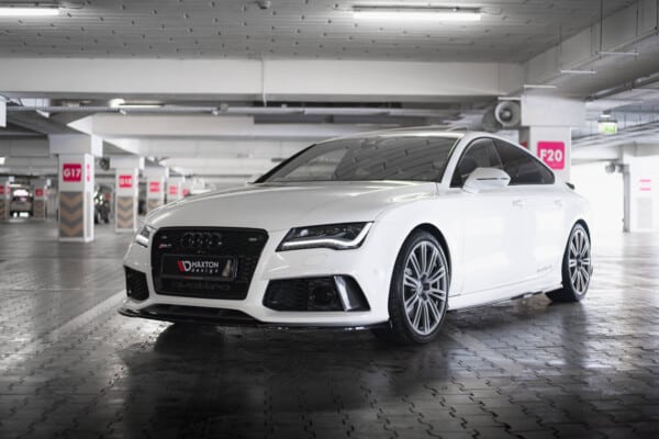 MAXTON DESIGN - Spoiler pod predný nárazník V.3 AUDI RS7 C7 FACELIFT, Čierny lesk – Obrázok 5