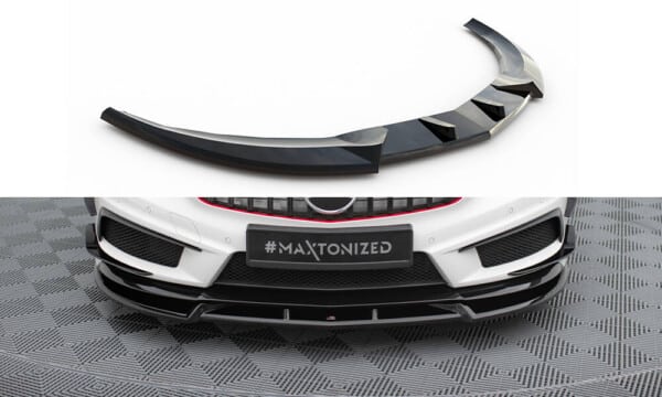 MAXTON DESIGN - Spoiler pod predný nárazník V.3 MERCEDES-BENZ A45 AMG W176,Čierny lesk