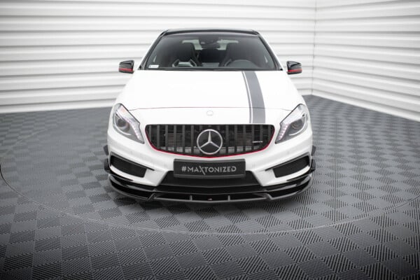 MAXTON DESIGN - Spoiler pod predný nárazník V.3 MERCEDES-BENZ A45 AMG W176,Čierny lesk – Obrázok 2