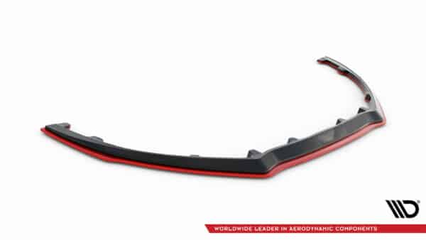 MAXTON DESIGN - Spoiler pod predný nárazník V.3 RENAULT MEGANE RS MK4, Čierny lesk + Červená – Obrázok 5