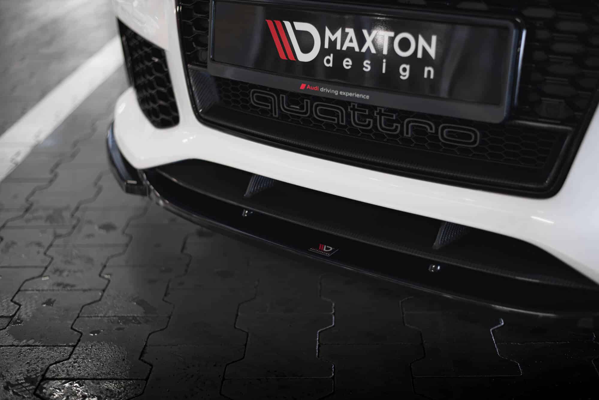 MAXTON DESIGN - Spoiler pod predný nárazník V.4 AUDI RS7 C7 FACELIFT, Čierny lesk – Obrázok 5