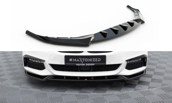 MAXTON DESIGN - Spoiler pod predný nárazník V.4 vhodné pre BMW 5 M-PACK G30 / G31, Čierny lesk