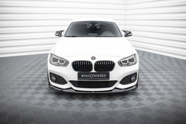 MAXTON DESIGN - Spoiler pod predný nárazník V.4 CSL LOOK ,vhodné pre BMW 1 M-PACK / M140I F20 FACELIFT, Čierny lesk – Obrázok 3
