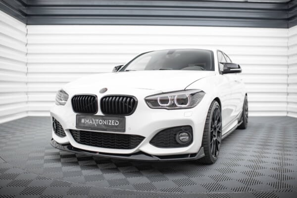 MAXTON DESIGN - Spoiler pod predný nárazník V.4 CSL LOOK ,vhodné pre BMW 1 M-PACK / M140I F20 FACELIFT, Čierny lesk – Obrázok 4
