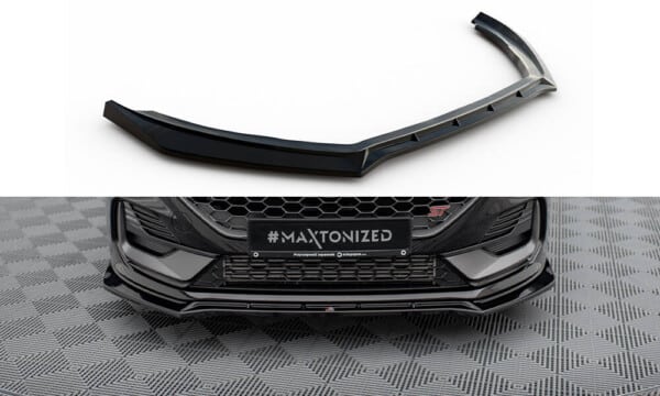 MAXTON DESIGN - Spoiler pod predný nárazník V.4, FORD FIESTA ST MK8 FACELIFT, Čierny lesk