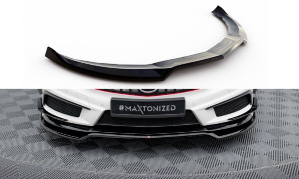 MAXTON DESIGN - Spoiler pod predný nárazník V.4, MERCEDES-BENZ A45 AMG W176,Čierny lesk