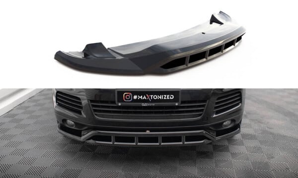 MAXTON DESIGN -Spoiler pod predný nárazník ,VOLKSWAGEN TOUAREG MK2, Čierny lesk