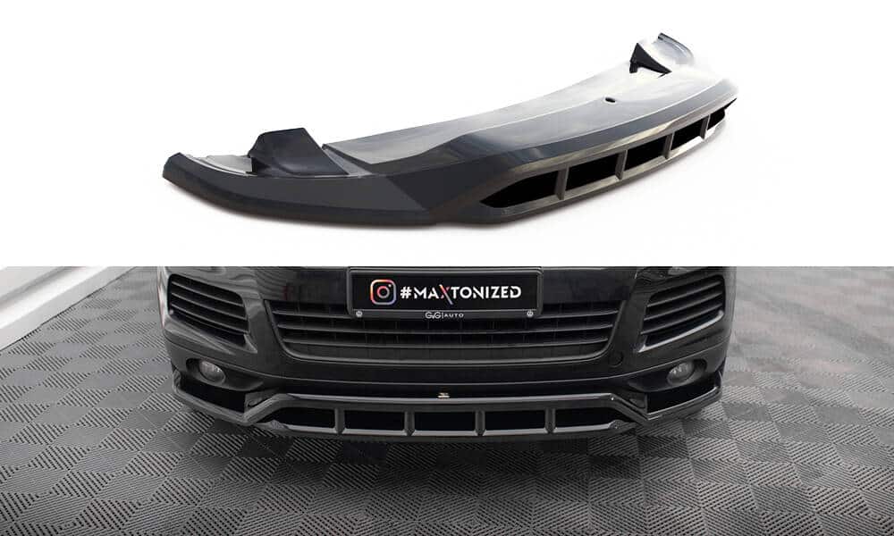 MAXTON DESIGN -Spoiler pod predný nárazník ,VOLKSWAGEN TOUAREG MK2, Čierny lesk
