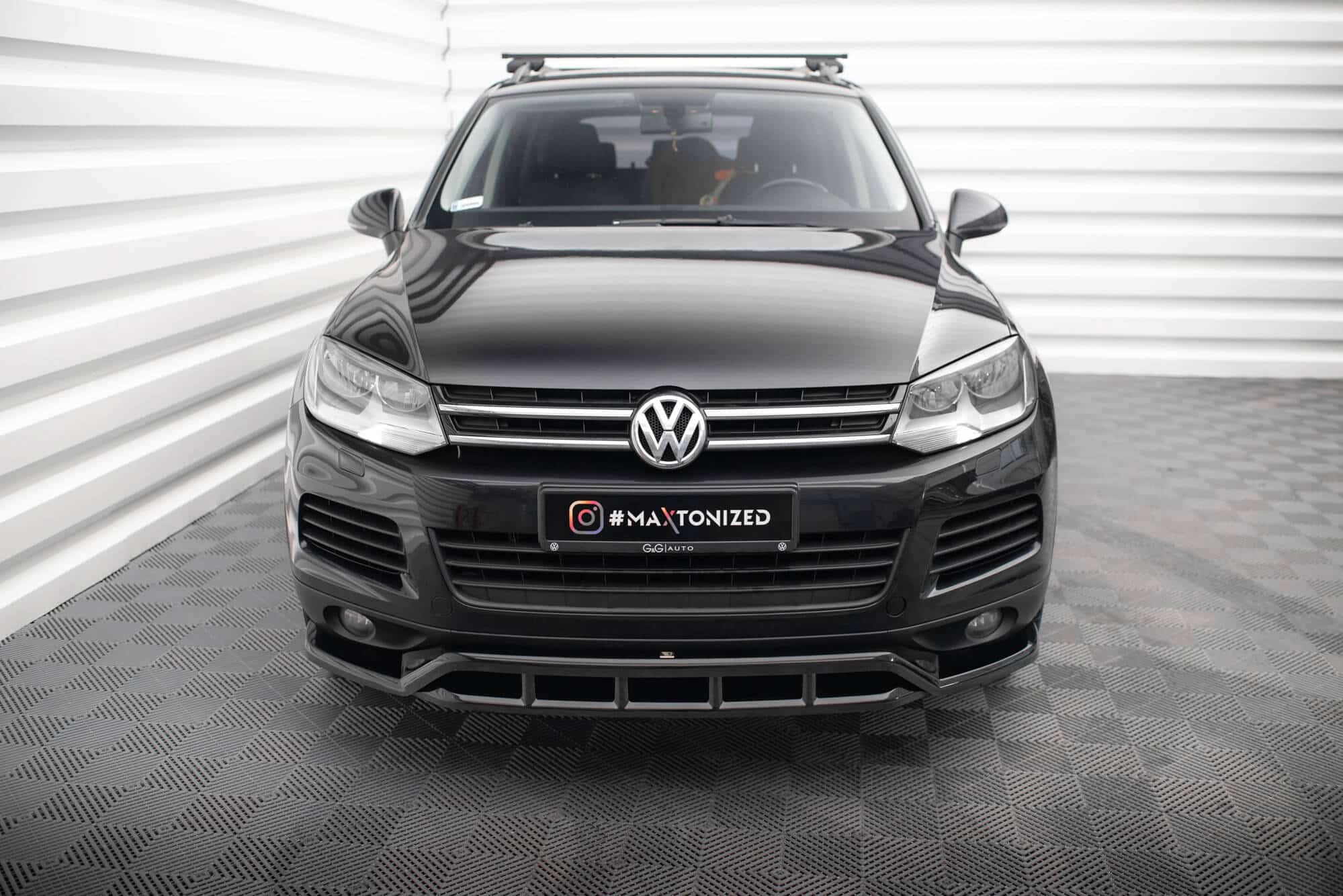 MAXTON DESIGN -Spoiler pod predný nárazník ,VOLKSWAGEN TOUAREG MK2, Čierny lesk – Obrázok 2