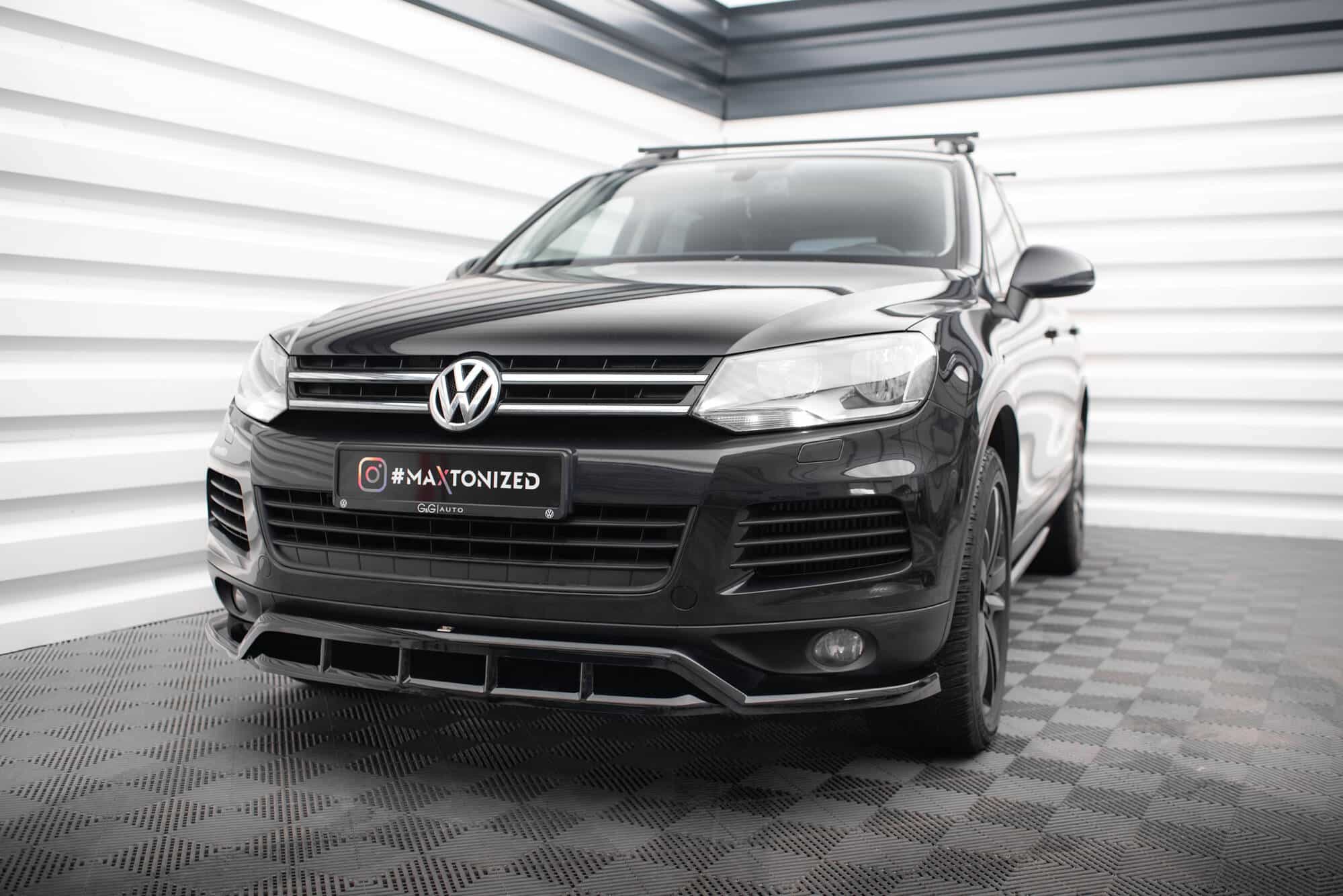 MAXTON DESIGN -Spoiler pod predný nárazník ,VOLKSWAGEN TOUAREG MK2, Čierny lesk – Obrázok 3