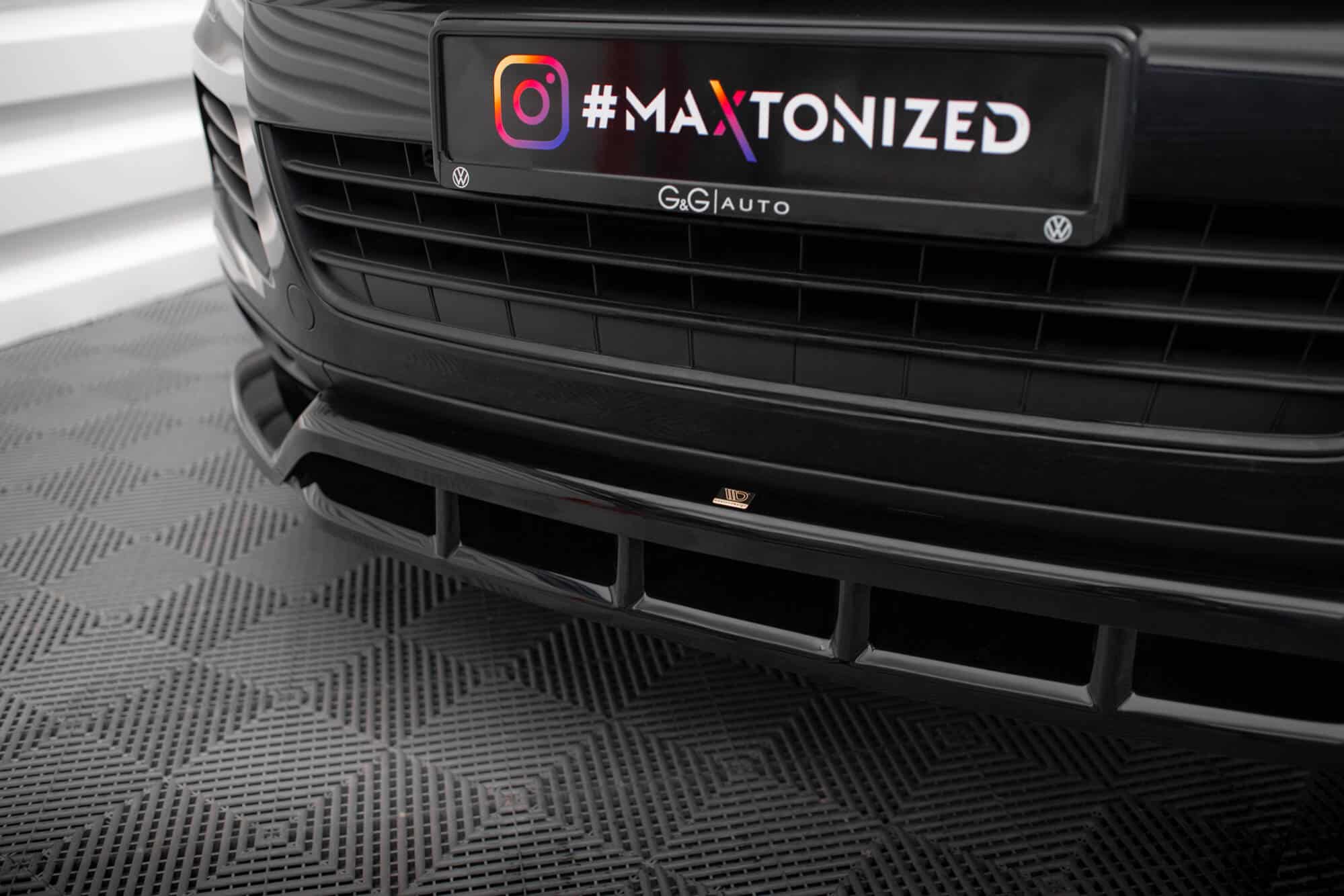 MAXTON DESIGN -Spoiler pod predný nárazník ,VOLKSWAGEN TOUAREG MK2, Čierny lesk – Obrázok 4