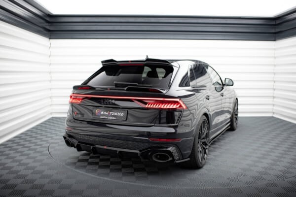 MAXTON DESIGN -Spoiler kufra 3D (Dolný) ,AUDI RSQ8 / SQ8 / Q8 S-LINE MK1, Čierny lesk – Obrázok 2