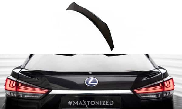 MAXTON DESIGN - Predĺženie spoilera 3D LEXUS RX MK4 FACELIFT, Čierny lesk