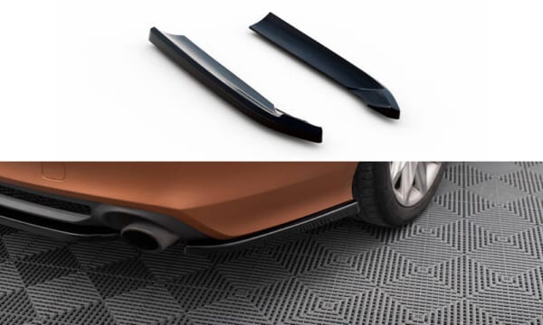 MAXTON DESIGN - Bočné difúzory zadného nárazníka, AUDI A7 C7, Čierny lesk