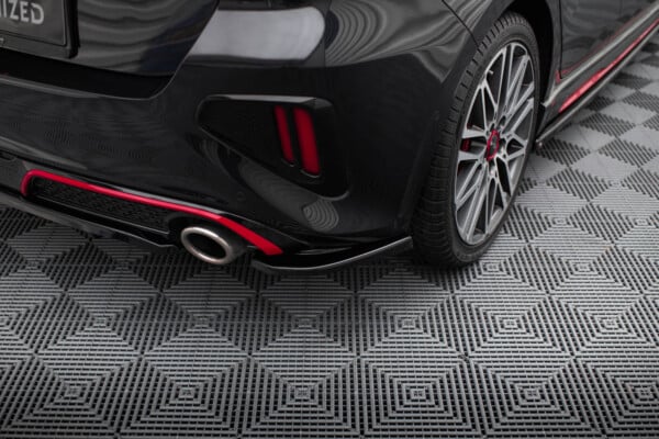 MAXTON DESIGN - Bočné spojlere zadného nárazníka, KIA CEED GT MK3 FACELIFT, Čierny lesk – Obrázok 2