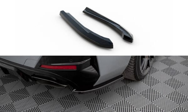 MAXTON DESIGN - Bočné difúzory zadného nárazníka V.1 vhodné pre BMW M440I GRAN COUPE G26, Čierny lesk