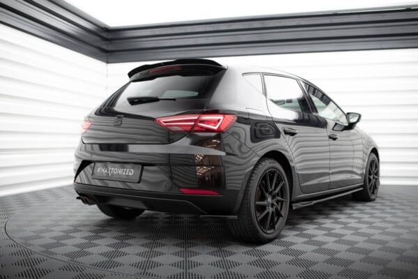 MAXTON DESIGN - Bočné spojlere zadného nárazníka, SEAT LEON MK3 FACELIFT, Čierny lesk – Obrázok 2