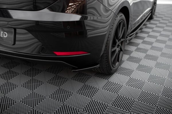 MAXTON DESIGN - Bočné spojlere zadného nárazníka, SEAT LEON MK3 FACELIFT, Čierny lesk – Obrázok 3