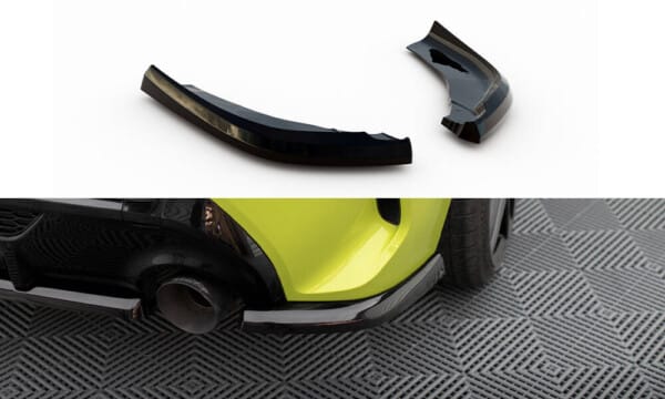 MAXTON DESIGN - Bočné difúzory zadného nárazníka V.11 vhodné pre BMW 1 M-PACK / M135I F40, Čierny lesk