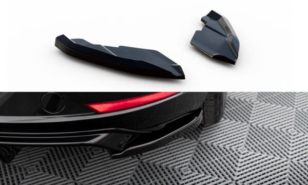 MAXTON DESIGN - Bočné spojlere zadného nárazníka, SEAT LEON MK3 FACELIFT, Čierny lesk