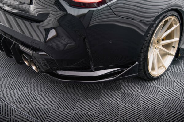MAXTON DESIGN - Bočné difúzory zadného nárazníka V.4, vhodné pre BMW M4 G82, Čierny lesk – Obrázok 3