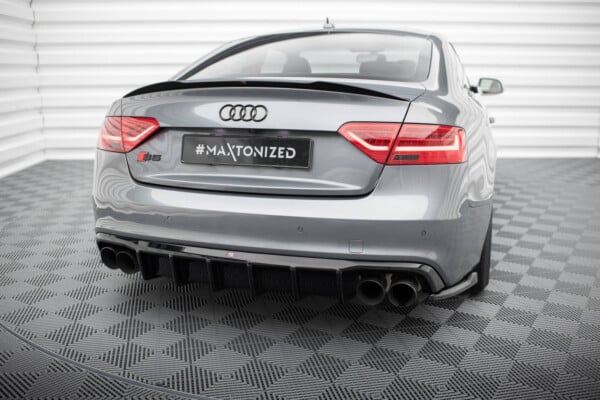 MAXTON DESIGN - Difúzor zadného nárazníka AUDI S5/a5 S-line Coupe/Sportback 8T FACELIFT, Čierny lesk – Obrázok 3