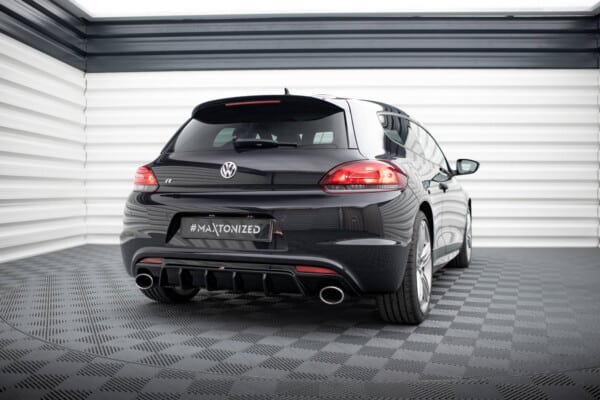 MAXTON DESIGN - Difúzor zadného nárazníka , VOLKSWAGEN SCIROCCO R MK3, Čierny lesk – Obrázok 2