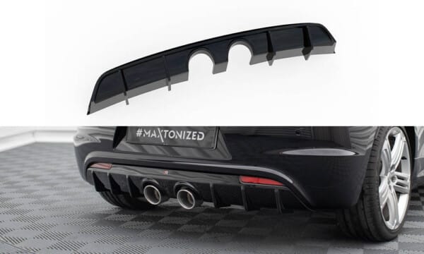 MAXTON DESIGN - Difúzor zadného nárazníka ,VOLKSWAGEN SCIROCCO R MK3, Čierny lesk
