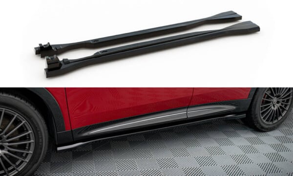 MAXTON DESIGN - Lišty pod bočné prahy ,ALFA ROMEO TONALE MK1, Čierny lesk
