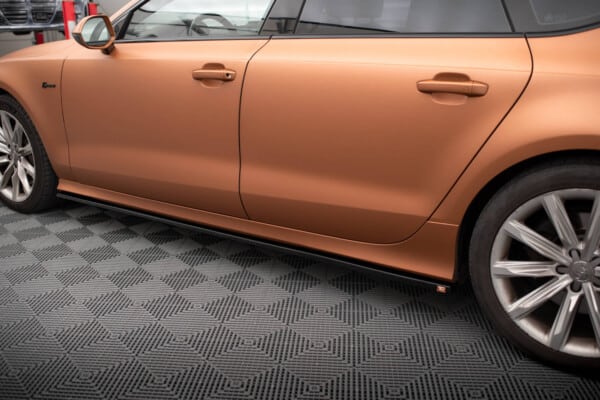 MAXTON DESIGN - Lišty pod bočné prahy, AUDI A7 C7, Čierny lesk – Obrázok 4