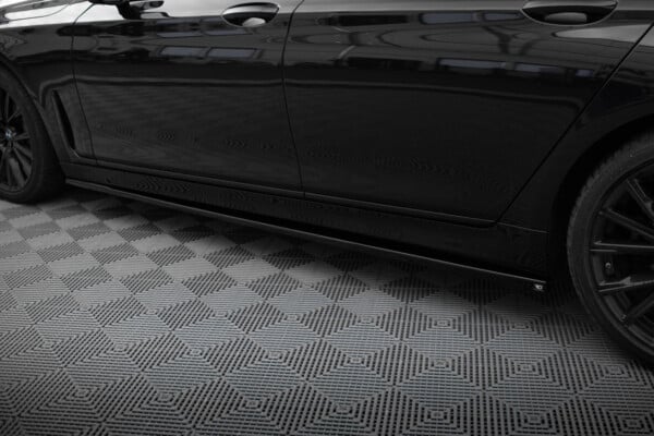 MAXTON DESIGN - Lišty pod bočné prahy vhodné pre BMW 7 G11 FACELIFT, Čierny lesk – Obrázok 4