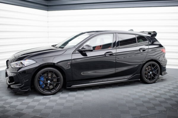 MAXTON DESIGN - Lišty pod bočné prahy, vhodné pre BMW M135I M-PERFORMANCE F40, Čierny lesk – Obrázok 2