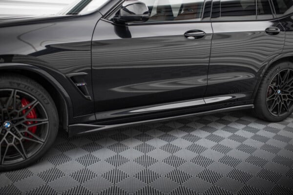 MAXTON DESIGN - Lišty pod bočné prahy  ,vhodné pre BMW X3 M F97 FACELIFT, Čierny lesk – Obrázok 3