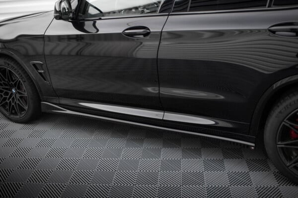 MAXTON DESIGN - Lišty pod bočné prahy  ,vhodné pre BMW X3 M F97 FACELIFT, Čierny lesk – Obrázok 4