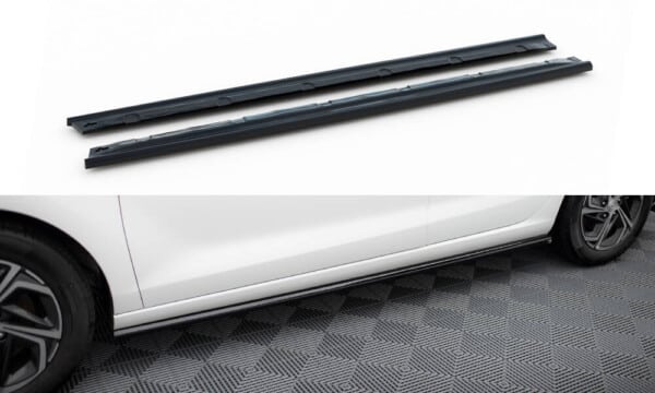 MAXTON DESIGN - Lišty pod bočné prahy, HYUNDAI I30 MK3 FACELIFT, Čierny lesk