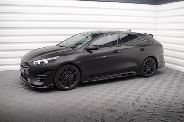 MAXTON DESIGN - Lišty pod bočné prahy KIA PROCEED / CEED GT MK1 FACELIFT / MK3 FACELIFT, Čierny lesk – Obrázok 2